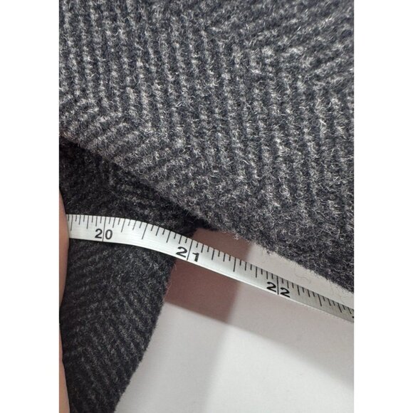 Vintage Forecaster of Boston 12 Gray Coat Cashmere Velvet Collar Herringbone Woo - Picture 13 of 15